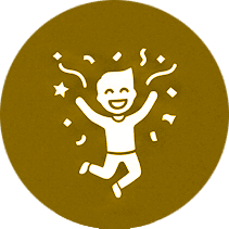 icono niño saltando feliz