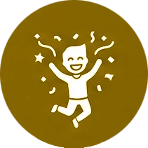 icono niño saltando feliz